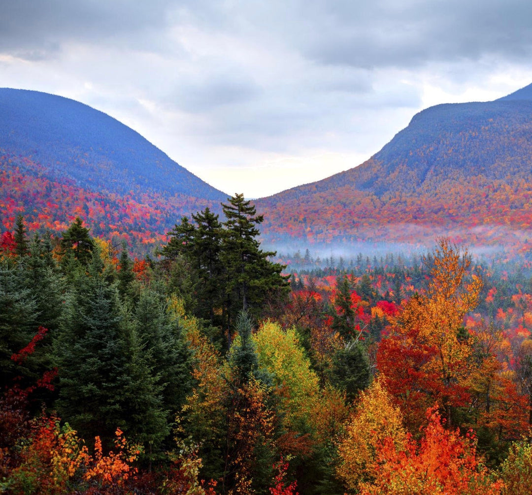 White Mountains of New Hampshire, USA:  Mountain roads, covered bridges, cozy inns & the beauty of New England